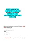 NR 442 Week 3 EDAPT exam QUESTIONS AND VERIFIED CORRECT ANSWERS GRADED A&plus; 100- GUARANTEED PASS -LATEST 2026-2027-&period;docx