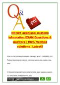 NR 601 Midterm 400 Questions Prep &ndash; Geriatrics&comma; COPD&comma; Cardiovascular & Pharmacology 2026 &ndash; Chamberlain University