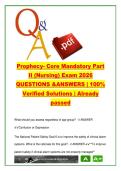 Prophecy Core Mandatory Part II Nursing Exam 100 Questions Prep &ndash; Patient Safety&comma; Ethics & Communication 2026