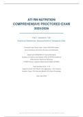 ATI RN Nutrition&comma; Comprehensive Proctored Exam 2025&sol;2026 Part 1 Review with Questions on Nutritional Assessment&comma; Macronutrients&comma; and Therapeutic Diets