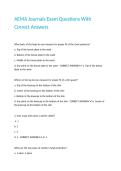 AEMA Journals Exam Questions With Correct Answers