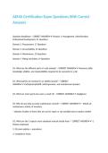 AEMA Certification Exam Questions With Correct Answers