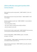 AEMA certification study guide Questions With Correct Answers 