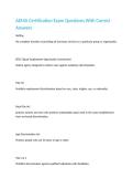 AEMA Certification Exam Questions With Correct Answers