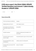 CCRI micro exam 2 vito EXAM &lpar;2026&rpar; UPDATE Verified Questions And Answers &vert; Latest Already Graded A&plus; UPDATE &vert;2026