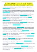 FLAGGER ATSSA TEST ACTUAL 2026&sol;2027 QUESTIONS AND 100&percnt; CORRECT ANSWERS