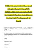 Walden University NURS 6501 Advanced Pathophysiology ACTUAL EXAM 2025&sol;2026 &vert; Midterm Exam Practice Test & Test Bank &vert; 120 Questions &vert; Correct Answers &vert; Verified Q&A &vert; Pass Guaranteed - A&plus; Graded