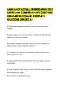 AANP ANCC ACTUAL CERTIFICATION TEST PAPER 2026 COMPREHENSIVE QUESTIONS DETAILED RATIONALES COMPLETE SOLUTIONS GRADED A&plus;