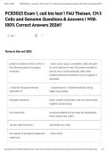 PCB3023 Exam 1&comma; cell bio test 1 FAU Theisen&comma; CH&period;1&colon; Cells and Genome Questions & Answers &vert; With 100&percnt; Correct Answers 2026&excl;&excl;