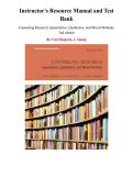 Counseling Research&colon; Quantitative&comma; Qualitative&comma; and Mixed Methods&comma; 2nd Edition &mdash; by Carl Sheperis &mdash; Instructor&rsquo;s Resource Manual and Test Bank &mdash; Package Deal &lpar;Ch&period; 1-18&rpar;