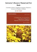 Counseling in Schools&colon; Comprehensive Programs of Responsive Services for All Students 6th Edition &mdash;  by John Schmidt  &mdash; Instructor&rsquo;s Resource Manual and Test Bank &lpar;Ch&period; 1-13&rpar; &vert; Package Deal
