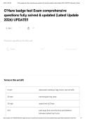O'Hare badge test Exam comprehensive questions fully solved & updated &lpar;Latest Update 2026&rpar; UPDATE&excl;&excl;