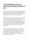 CANS COMPREHENSIVE SCRIPT 2026 QUESTIONS AND ANSWERS GUARANTEED TO PASS