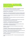 Corporate Finance MBA 2026&ndash;2027 Success Blueprint &ndash; Ivy Software Graded & Verified