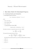 Advanced Macroeconomics - Summary ACTUAL