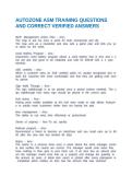 AUTOZONE ASM TRAINING QUESTIONS AND CORRECT VERIFIED ANSWERS