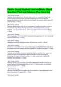 Florida Dental Hygiene Laws and Rules Latest Questions Pack and Solutions &lpar;Top Score A&plus;&rpar;