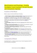 Blood Anatomy and Physiology - Nursing Foundation Course Summary and Components Explained
