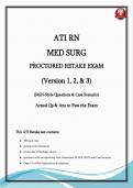 ATI RN Med Surg Retake Bundle v1&ndash;v3 &ndash; 300 Verified NGN‑Style Q&A with Rationales