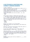 I-CAR TECHNICAL QUESTIONS AND CORRECT VERIFIED ANSWERS