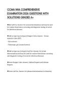 CCMA NHA COMPREHENSIVE EXAMINATION 2026 QUESTIONS WITH SOLUTIONS GRADED A&plus;
