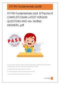 ATI RN Fundamentals 2026  B Practice B  COMPLETE EXAM LATEST VERSION  QUESTIONS AND 100- Verified  ANSWERS &period;pdf