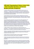 LDR-302S Organizational Culture &lpar;Latest 2026 &sol; 2027&rpar; Complete Questions and Answers Bundle &lpar;Accurate&comma; Graded A&plus;&rpar;