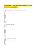 NIH Group E Test Questions and Verified Answers &lpar;Graded A&plus;&rpar;