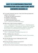 ACCT 3110 ENTRANCE CERTIFICATION SCRIPT 2026 QUESTIONS WITH SOLUTIONS GRADED A&plus;