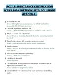 ACCT 3110 ENTRANCE CERTIFICATION SCRIPT 2026 QUESTIONS WITH SOLUTIONS GRADED A&plus;