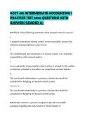 ACCT 410 INTERMEDIATE ACCOUNTING I PRACTICE TEST 2026 QUESTIONS WITH ANSWERS GRADED A&plus;
