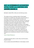 ACCT 410 INTERMEDIATE ACCOUNTING I ACTUAL PAPER 2026 QUESTIONS WITH ANSWERS GRADED A&plus;