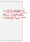Test Bank for Advanced Accounting in Canada with Questions and Answers Complete for All Chapters