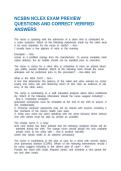 NCSBN PRACTICE QUESTIONS 76-90 QUESTIONS AND CORRECT VERIFIED ANSWERS
