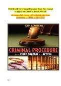 Criminal Procedure Test Bank 7th Edition Study Guide 2026 Updated &vert; John L&period; Worrall Questions & Answers