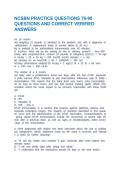 NCSBN PRACTICE QUESTIONS 76-90 QUESTIONS AND CORRECT VERIFIED ANSWERS