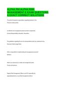 ALPHA PHI ALPHA RISK MANAGEMENT E EXAM QUESTIONS & EXACT CORRECT SOLUTIONS