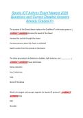 Sports IOT Arthrex Exam Newest 2026  Questions and Correct Detailed Answers  Already Graded A&plus; 