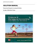 Financial and Managerial Accounting 8th Edition by John J&period; Wild Solution Manual &vert;ISBN&colon; 9781260247855&vert; Guide A&plus;