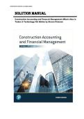Construction Accounting and Financial Management &lpar;What's New in Trades & Technology&rpar; 4th Edition by Steven Peterson Solution Manual &vert;ISBN&colon; 9780135232873&vert; Guide A&plus;