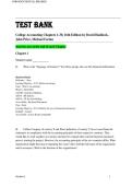 College Accounting Chapters 1-30 16th Edition by John Ellis Price Test Bank &vert;ISBN&colon; 9781260247909&vert; Guide A&plus;
