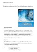 Federal Tax Research 12th Edition by Roby Sawyers Research Case Solutions &vert;ISBN&colon; 9780357366387&vert; Guide A&plus;
