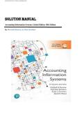 Accounting Information Systems&comma; Global Edition 15th Edition by Marshall Romney Solution Manual &vert;ISBN&colon; 9781292353364&vert; Guide A&plus;