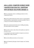 AQA A-LEVEL COMPUTER SCIENCE PAPER 1 MASTER EXAM 2026 FULL QUESTIONS WITH DETAILED SOLUTIONS GRADED A&plus;