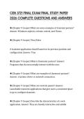 CEN 3721 FINAL EXAM FINAL STUDY PAPER 2026 COMPLETE QUESTIONS AND ANSWERS