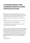 CEN CERTIFIED EMERGENCY NURSE COMPREHENSIVE REVIEW 2026 VERIFIED QUESTIONS AND SOLUTIONS