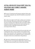 ACTUAL HESI RN EXIT EXAM SCRIPT 2026 FULL SOLUTIONS AND CORRECT ANSWERS ALREADY PASSED