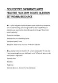 CEN CERTIFIED EMERGENCY NURSE PRACTICE PACK 2026 SOLVED QUESTION SET PREMIUM RESOURCE