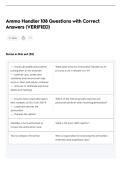 Ammo Handler 108 Questions with Correct Answers &lpar;VERIFIED&rpar;