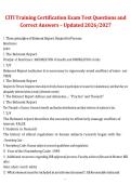 CITI Training Certification Exam 2026&sol;2027 &ndash; Test Questions and Correct Answers Updated